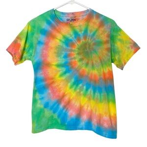 Handmade Spiral Tie Dye Tee Tshirt Shirt Kids Youth Size Large 14 16 Boys Girls